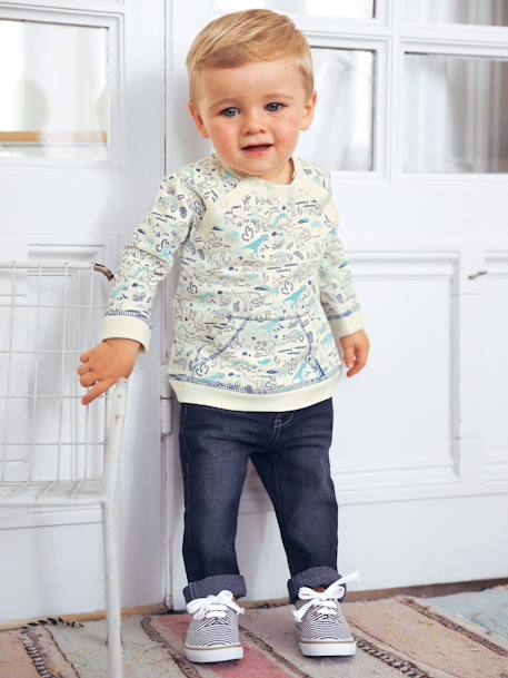 Jean bébé garçon coupe droite  BASICS Denim brut 4 - vertbaudet enfant 