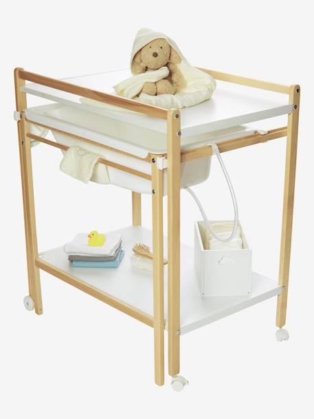 Table à langer avec baignoire intégrée VERTBAUDET MagicTub blanc+naturel/blanc 9 - vertbaudet enfant 