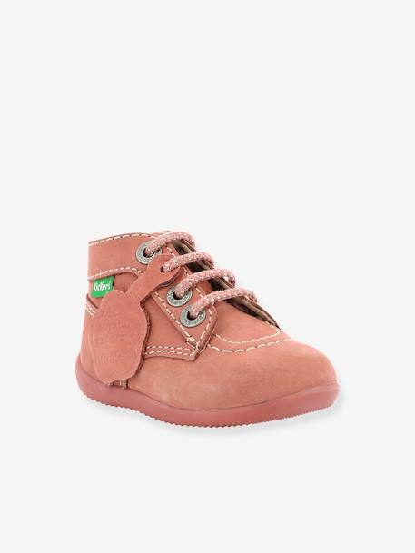 Bottines cuir bébé fille Bonbon KICKERS® 1ers pas rose clair 1 - vertbaudet enfant 