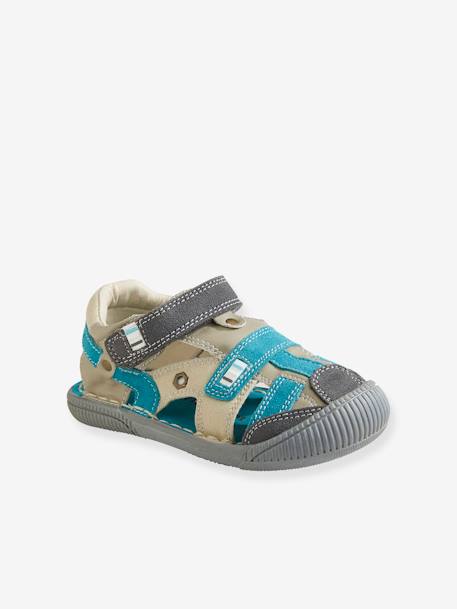 Sandales scratchées garçon collection maternelle gris 1 - vertbaudet enfant 