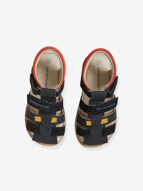 Sandales scratchées garçon en cuir noir 4 - vertbaudet enfant 