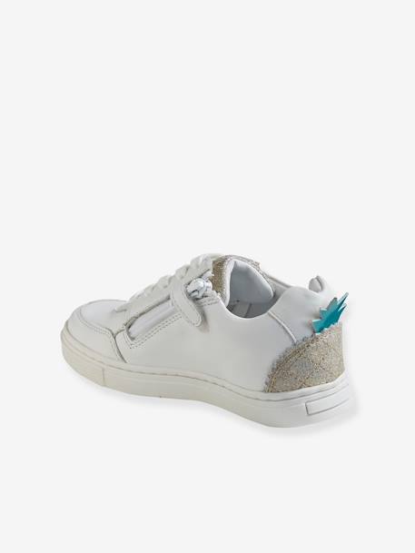 Baskets ananas fille en cuir blanc 3 - vertbaudet enfant 