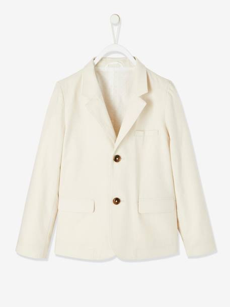 Veste de cérémonie garçon en coton/lin beige clair+bleu+marine foncé+vert sauge 3 - vertbaudet enfant 