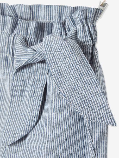 Pantalon bébé fille rayé à taille élastiquée bleu électrique 5 - vertbaudet enfant 