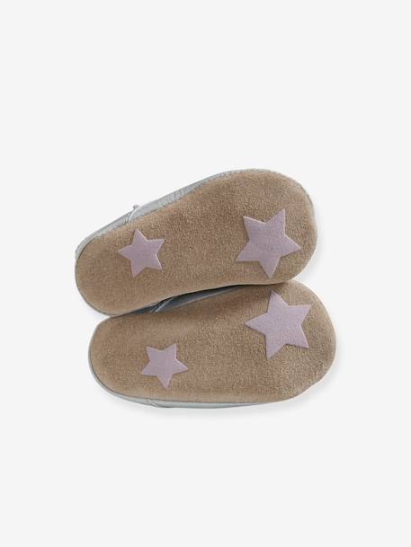 Chaussons de parc cuir souple bébé fille light gold 5 - vertbaudet enfant 