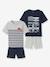 Lot de 2 pyjashorts garçon assortis Flags BASICS lot encre 1 - vertbaudet enfant 