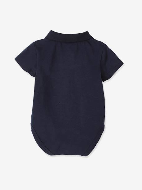 Lot de 2 bodies bébé naissance ouverture polo avec poche bleu ciel+lot encre 11 - vertbaudet enfant 