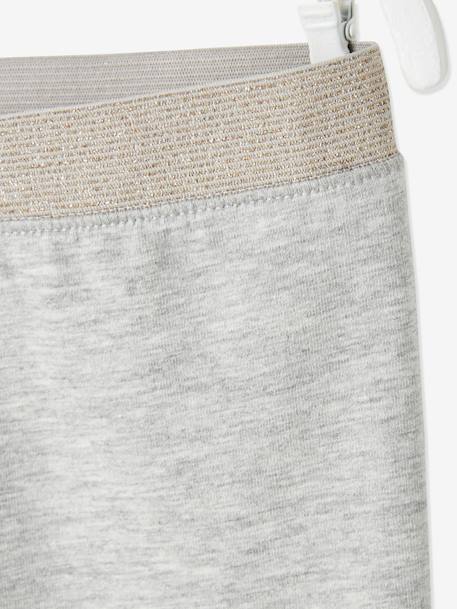 Legging Basics fille ceinture irisée gris clair chiné+marine grisé+mauve+noir+rose foncé 7 - vertbaudet enfant 