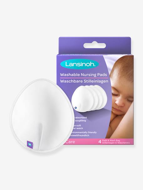 Coussinets lavables x4 LANSINOH blanc 2 - vertbaudet enfant 