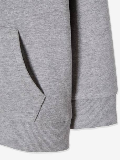 Sweat zippé à capuche garçon gris clair 4 - vertbaudet enfant 