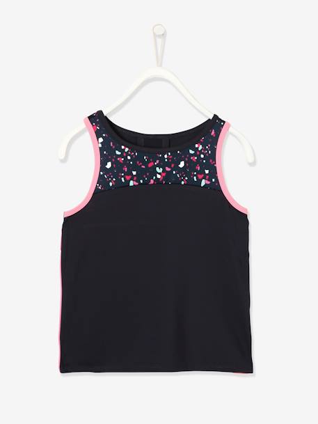 Débardeur de sport fille effet 2 en 1 anthracite+anthracite imprimé 5 - vertbaudet enfant 