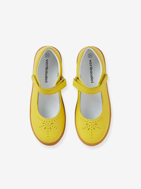 Babies cuir fille collection maternelle blanc+jaune+jaune moutarde 11 - vertbaudet enfant 