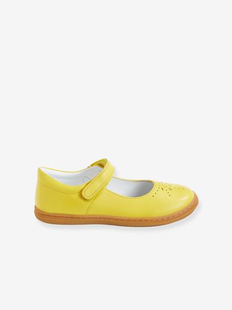 Babies cuir fille collection maternelle blanc+jaune+jaune moutarde 9 - vertbaudet enfant 