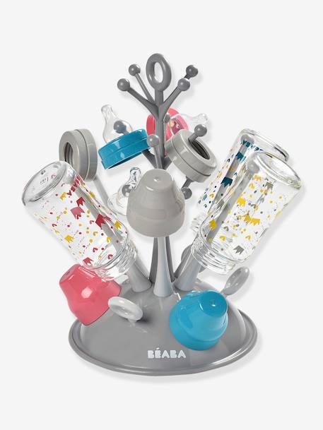 Egoutte-biberons arbre BEABA bleu+grey+rose clair+vert/blanc/gris 6 - vertbaudet enfant 