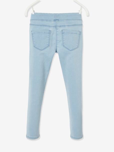 Tregging Basics en denim 'waterless' fille denim bleached+denim brut 5 - vertbaudet enfant 