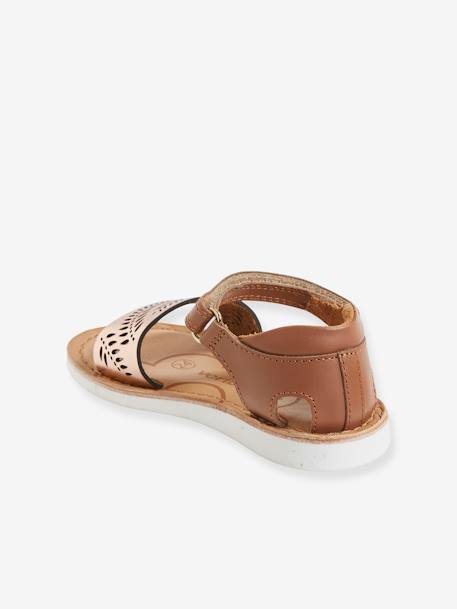 Sandales cuir fille collection maternelle marron 3 - vertbaudet enfant 