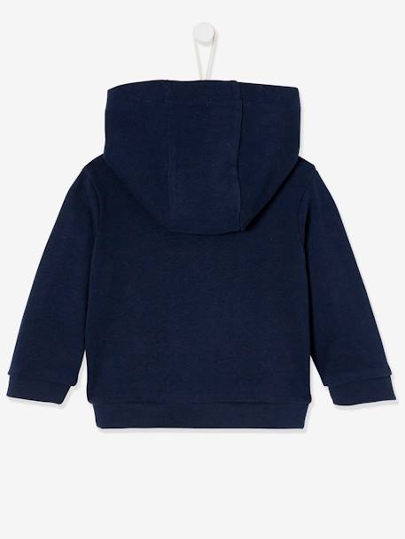 Sweat bébé garçon zippé à capuche encre 2 - vertbaudet enfant 