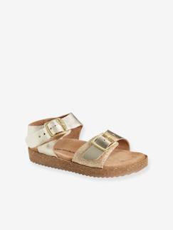 Chaussures-Chaussures fille 23-38-Sandales-Sandales moussées cuir fille