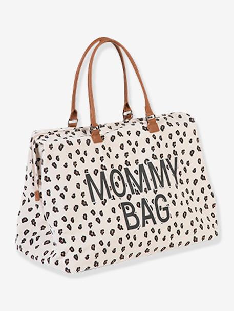 Sac à langer Mommy bag large canvas CHILDHOME Blanc cassé léopard 4 - vertbaudet enfant 