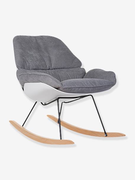 Fauteuil à bascule CHILDHOME Rocking Chaise Lounge Blanc + gris 2 - vertbaudet enfant 