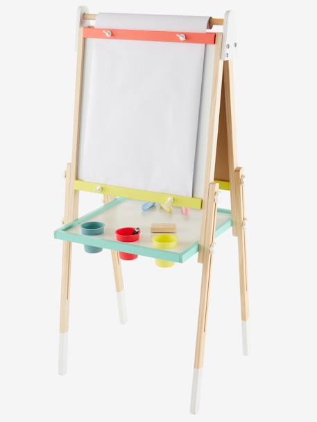 Tableau pliable et réglable en hauteur 3 en 1 en bois FSC® multicolore+Rose 7 - vertbaudet enfant 