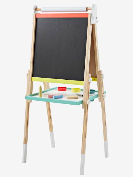 Tableau pliable et réglable en hauteur 3 en 1 en bois FSC® multicolore+Rose 6 - vertbaudet enfant 