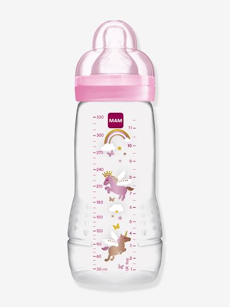 Biberon 330 ml MAM Easy Active 2e âge Pattern Beige+Bleu+Rose 3 - vertbaudet enfant 