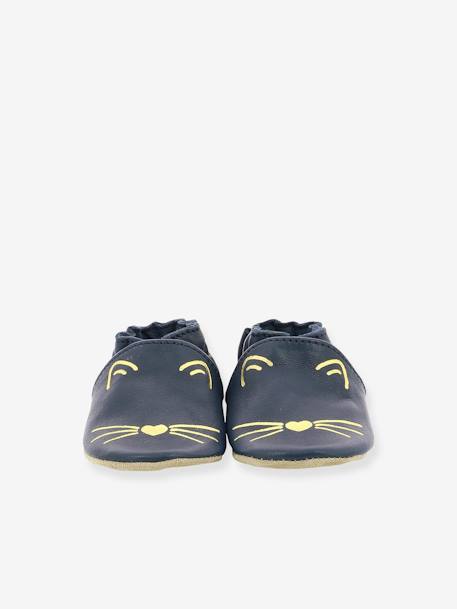 Chaussons Soft Soles Goldy Cat ROBEEZ© marine+rose clair 6 - vertbaudet enfant 