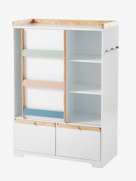 Armoire LIGNE ABC BLANC - BOIS 3 - vertbaudet enfant 