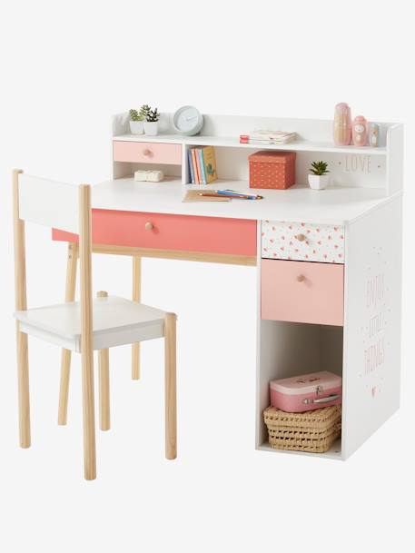 Bureau enfant Léa blanc - bois 2 - vertbaudet enfant 