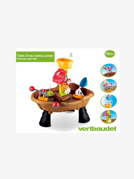 Table d'eau bateau pirate marron 3 - vertbaudet enfant 