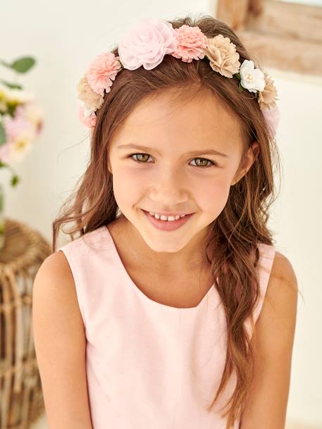 Couronne de fleurs roses fille eau de rose 4 - vertbaudet enfant 