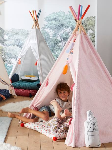 Tipi réversible Petite Sioux FSC® rose 2 - vertbaudet enfant 