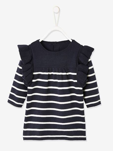 Robe marinière bébé fille encre rayé 1 - vertbaudet enfant 