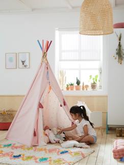 MAMOI® Tipi tente pour enfant, Teepee interieur pour bebe et enfants, Tipee  cabane sensorielle pour chambre bébé, Tipis avec tapis, Tente de jeux pour