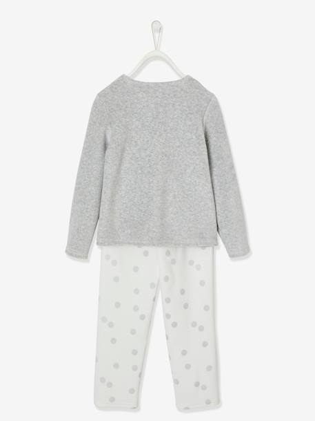 Pyjama en velours 'masque de chat' fille gris 3 - vertbaudet enfant 