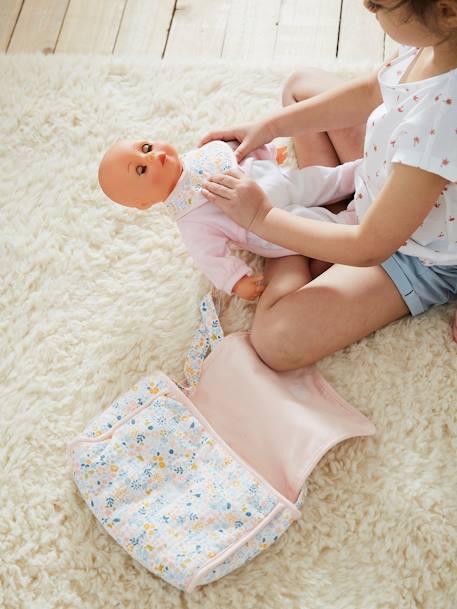 Sac à langer poupon + couche + bavoir en gaze de coton rose 2 - vertbaudet enfant 