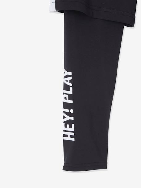 Legging bermuda de sport garçon effet 2 en 1 noir 4 - vertbaudet enfant 