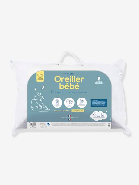 Oreiller anti-acariens 40 x 60 cm P'TIT LIT blanc 1 - vertbaudet enfant 