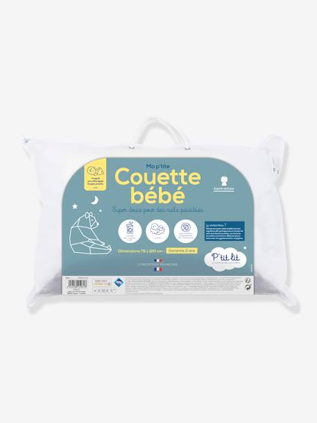 Couette Bebe Enfant Anti Acariens Et Antibacterienne 75 X 1 Cm Mon P Tit Lit Blanc P Tit Lit