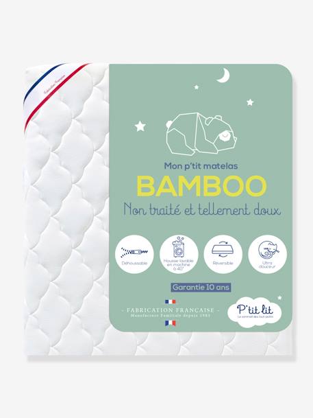 Matelas Bamboo déhoussable P'TIT LIT blanc 4 - vertbaudet enfant 