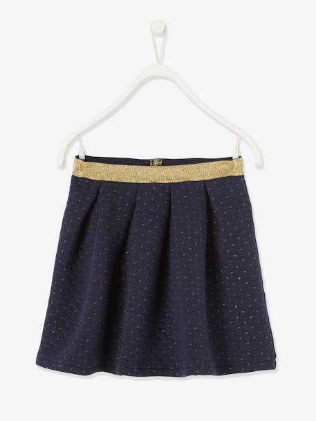 Jupe Basics fille effet quilté fils irisés encre 1 - vertbaudet enfant 