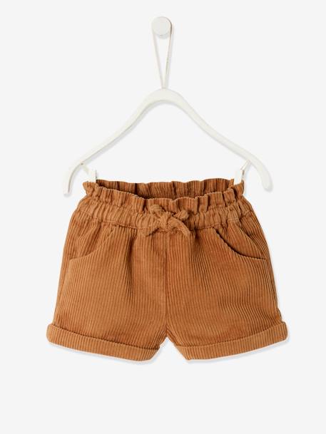 Short en velours côtelé bébé fille marine+noisette 6 - vertbaudet enfant 