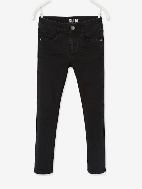 Jean slim Morphologik 'waterless' fille tour de hanches FIN denim black 2 - vertbaudet enfant 