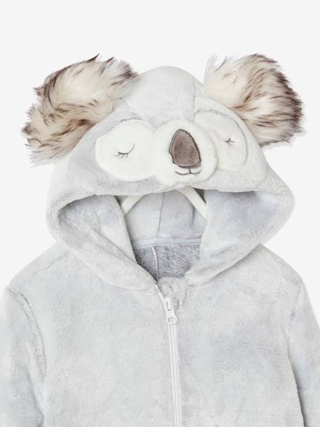 Surpyjama koala en velours enfant gris clair chiné 4 - vertbaudet enfant 