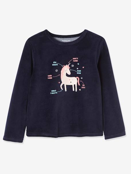 Lot de 2 pyjamas en velours fille licorne BASICS rose 4 - vertbaudet enfant 