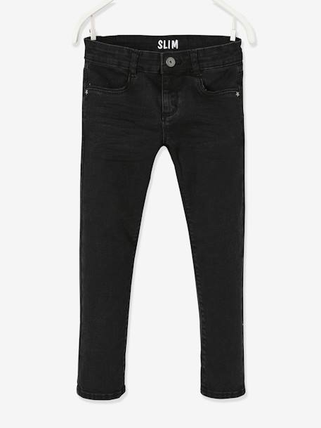 Jean slim MorphologiK 'waterless' fille tour de hanches LARGE denim black 3 - vertbaudet enfant 