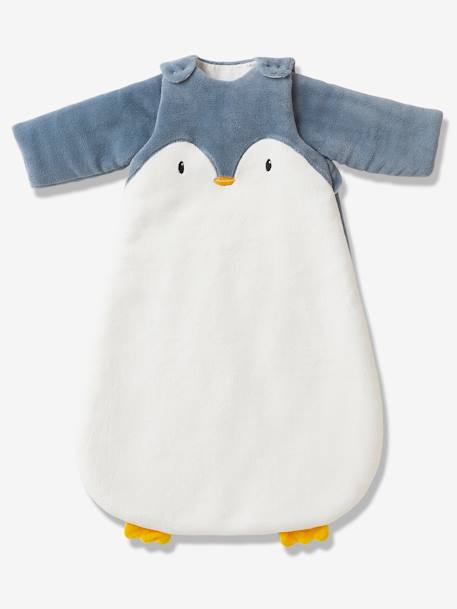 Gigoteuse manches amovibles en microfibre Pingouin écru / gris 2 - vertbaudet enfant 