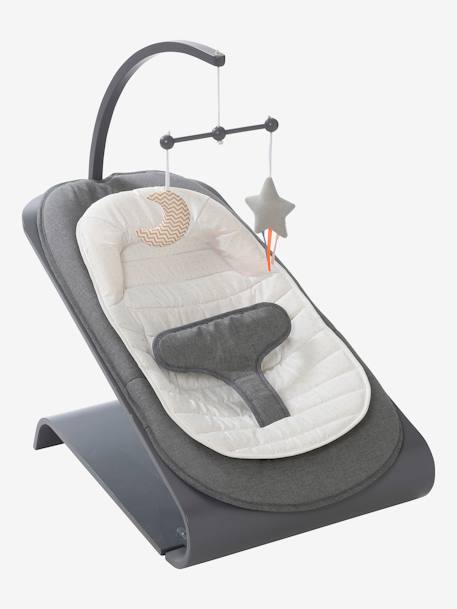 Transat bois vertbaudet Babyrythm gris+naturel/gris 1 - vertbaudet enfant 