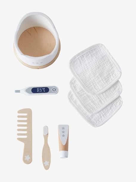 Set accessoires hygiène poupon en bois FSC® blanc 2 - vertbaudet enfant 